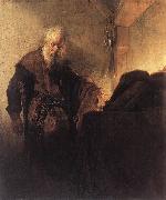St Paul at his Writing Desk, Rembrandt Peale